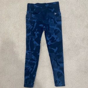 Gymshark Adapt Leggings Camouflage - Royal blue / Navy (large)